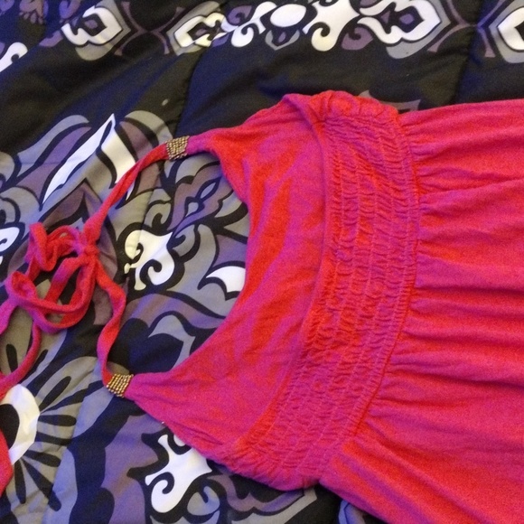 Decree bright pink studded halter top - Picture 11 of 14